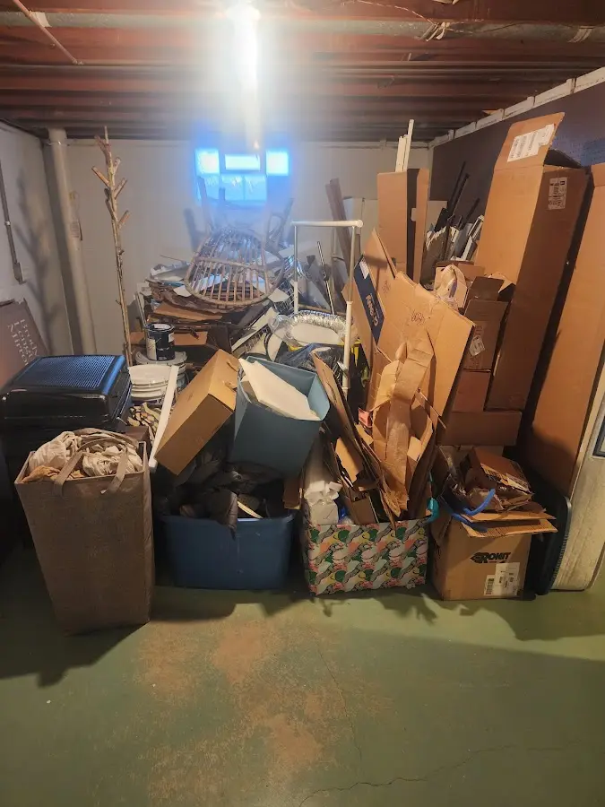 Roll-off dumpster container at job site for 8 Yard Dumpster Rental in Southeast